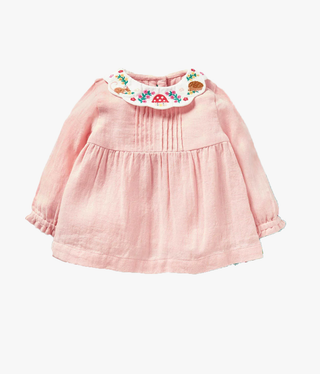 Baby Boden Sardinia Woven Top in Green Fairy Garden