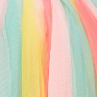 Billieblush Girl's Tulle Skirt in Ivory Rainbow