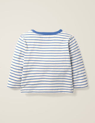 Baby Boden Novelty Animal T-Shirt in Stripe Apple