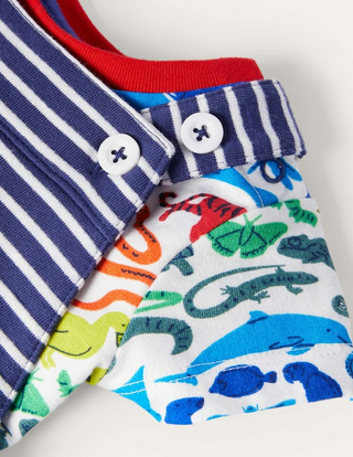Baby Boden Summer Jersey Dungaree Set in Navy Mix