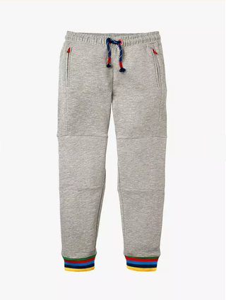 Mini Boden Boy's Full Length Warrior Knee Joggers in Grey Marl