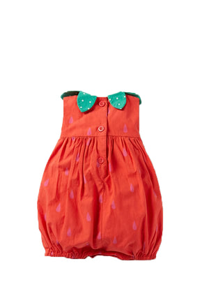 Baby Boden Woven Bubble Romper in Strawberry Tart Red