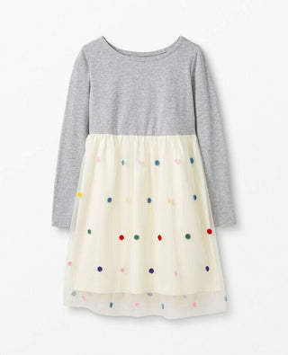 Girl's Sprinkle Soft Tulle Dress In Grey (Slightly Defect)