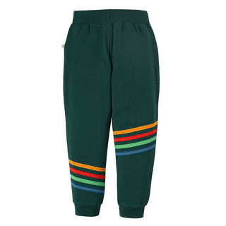 Frugi Boy's Rainbow Organic Cotton Jago Joggers in Green
