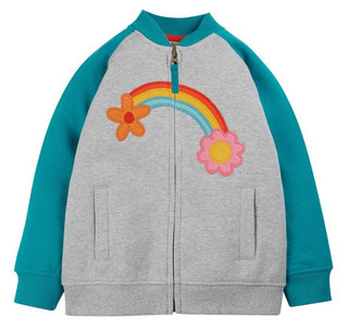 Frugi Girl's Dahlia Skies Zip Up in Lamorna Jacket