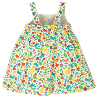 Frugi Girl's Jess Party Dress in Ivory Mix