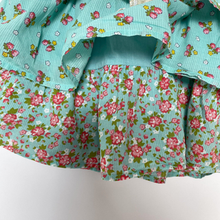 Mini Boden Girl's Ditsy Floral Tiered Skirt in Green