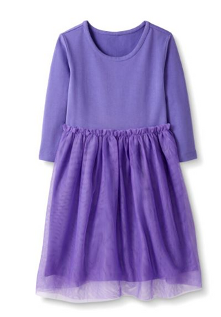 Girl's Soft Tulle Dress In Positively Purple