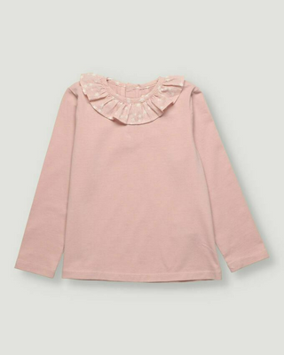 Neck & Neck Girl's Ruffle T-Shirt in Pink