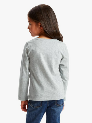 John Lewis & Partners Girl's Sequin Cosmic Top in Grey