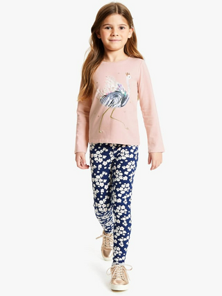 John Lewis & Partners Girls' Ostrich T-Shirt in Pink