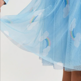 Hanna Andersson Rainbow Soft Tulle Dress In Blue