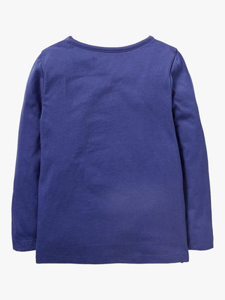Mini Boden Unicorn Superstitch Top in Blue