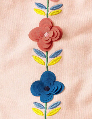 Baby Boden Pink Floral Applique Play Set in Pink