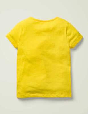 Mini Boden Boy's Big Applique Top in Yellow Tiger