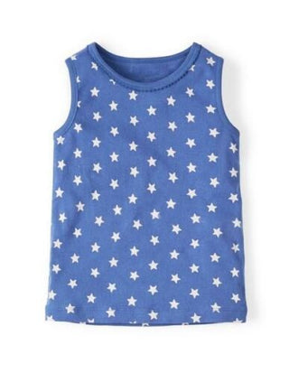 Mini Boden Girl's Star Printed Vest in Blue