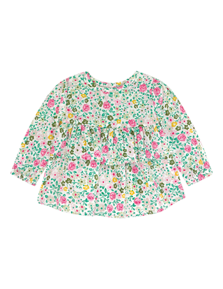 Cath Kidston Hedge Rose Print Top in Warm Cream