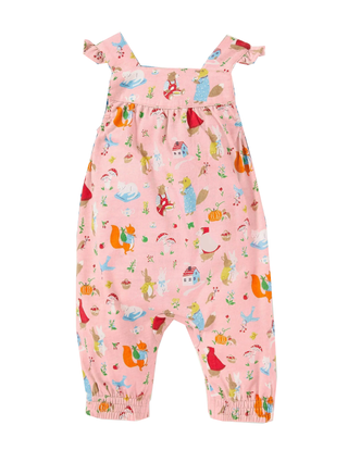 Baby Boden Jersey Dungaree in Boto Pink Bedtime Stories